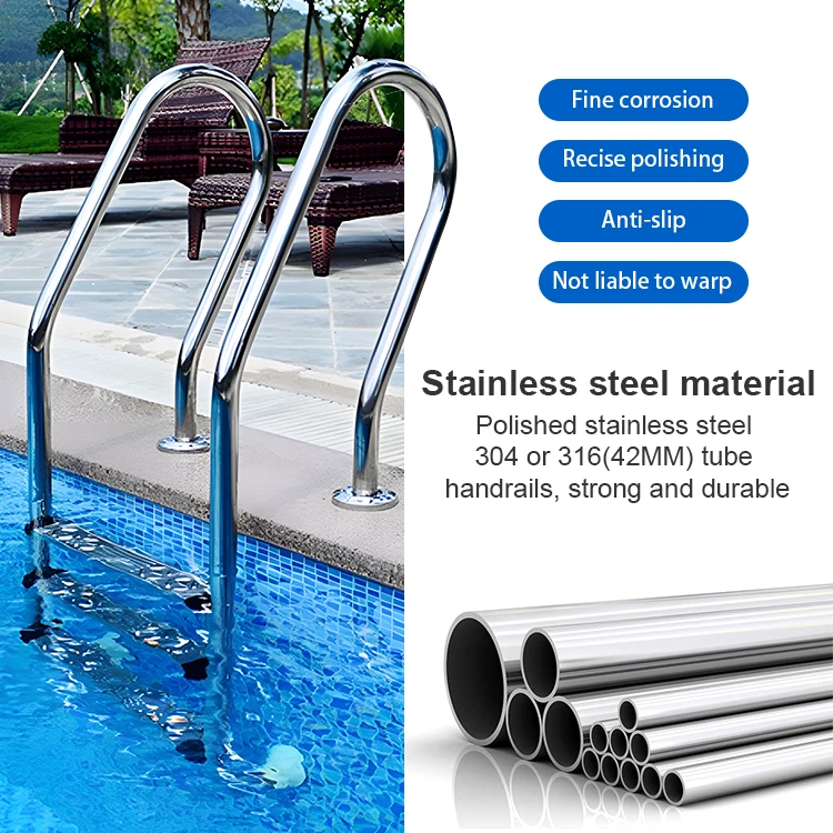 

Wholesale Pool Ladder Swimming Pool Safety Step with Handrail