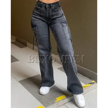 Prosta nogawka biodra codzienne spodnie wyszczuplające grube legginsy z wysokim stanem dla kobiet z wieloma kieszeniami długie obcisłe spodnie ołówkowe