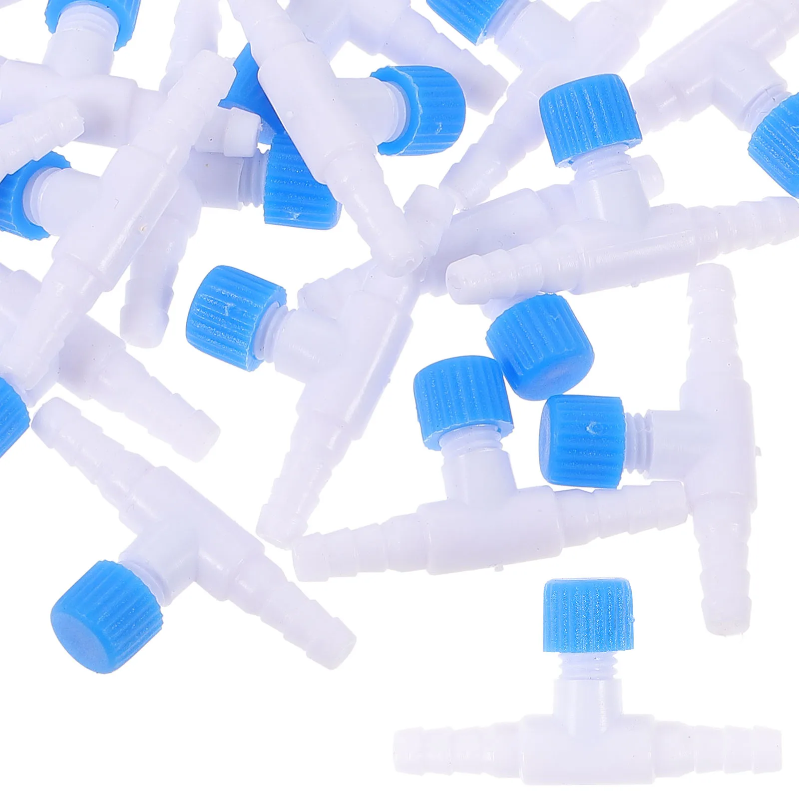 

30pcs Air Pump Regulating Aquarium Tube Connector Fish Tank Valves T-Shaped Control Valve Compact Wear-Resistant for Daily
