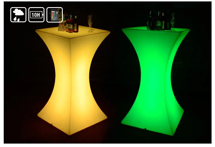 LED barre lumineuse table de cocktail barre lumineuse télécommande étanche