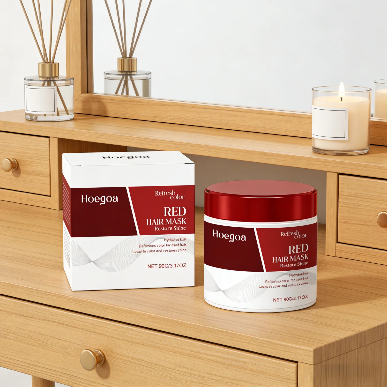 Hoegoa Color Depositing Hair Mask Prevent Fading Even Tone Moisturizing Improves Dryness Restore Shine Color Refresh Hair Mask