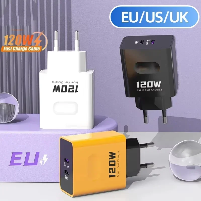 Xiaomi Mijia 120 واط شاحن فائق السرعة PD نوع C شحن سريع 2 منافذ الجدار مهايئ شاحن آيفون هواوي الاتحاد الأوروبي/الولايات المتحدة/المملكة المتحدة التوصيل #1