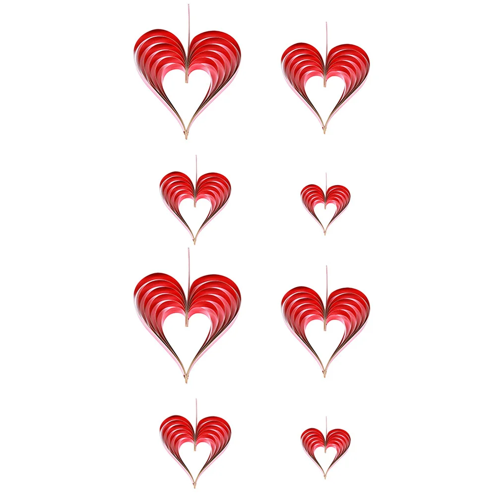 

8Pcs Heart Shape Hanging Ornament Party Decor for Wedding Valentine Anniversary Baby Shower Festival Decoration Prop