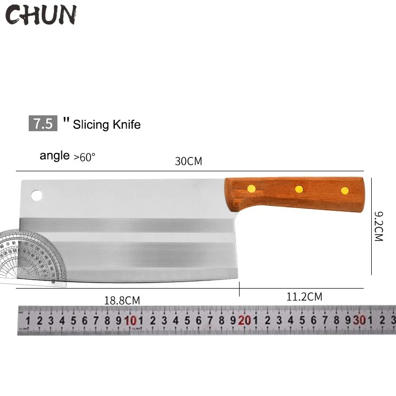 CHUN Kitchen Knife Chef Tools Cooking Cleaver Knife Chinese Kitchen Cleaver Cutter Meat Vegetable Kitchen Fish Knife 7.5" Blade - view 5
