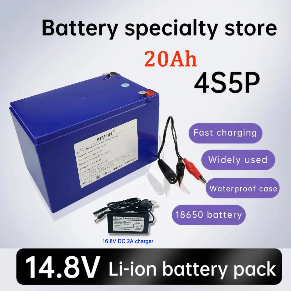 

4S5P 14.8V 20000mAh/20Ah Li-ion battery, Agricultural Spray, Stereo, Outdoor Solar Light, Children's Electric Vehicle Etc+Charge