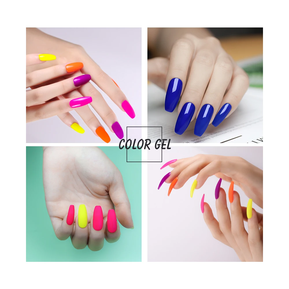 Nailco fluorescente 97 cores superior gel unha polonês uv 15ml transparente embeber fora de longa duração gel laca arte do prego para manicure