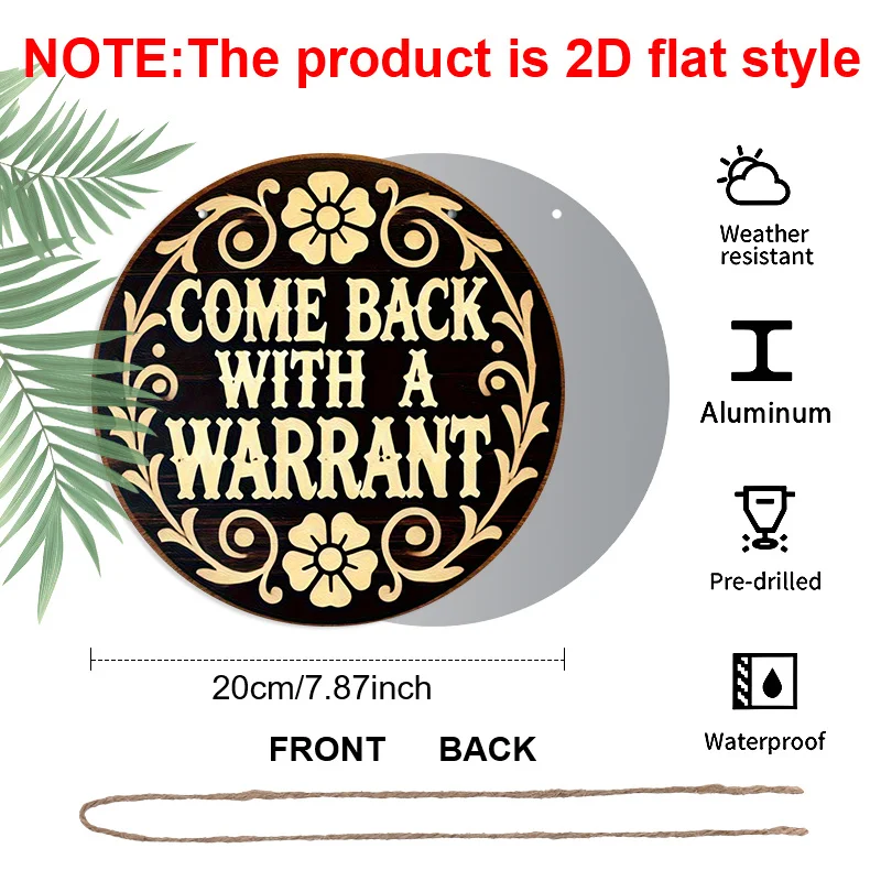 2D Flat, 1pc Round Aluminum Sign, 