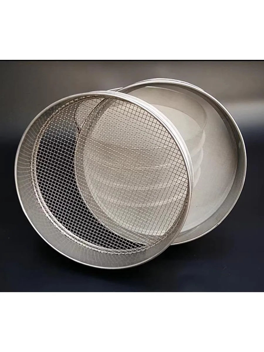 1 szt. Laboratorium 12-200 Mesh standardowe sito testowe ze stali nierdzewnej średnica 20cm sito do pobierania próbek mąki z dwuwarstwową ramką wykrawającą — zdjęcie produktu 7