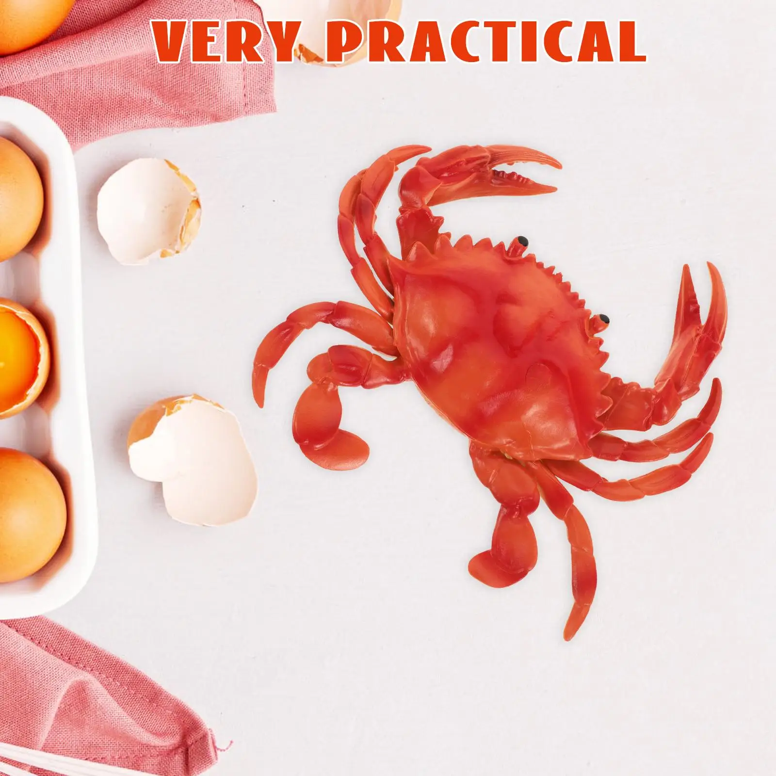 

Imitation Crab Ornaments Realistic Animal Party Decoration Vinyl Statue Fake Models Marine Animal Ornament Sea Simulation