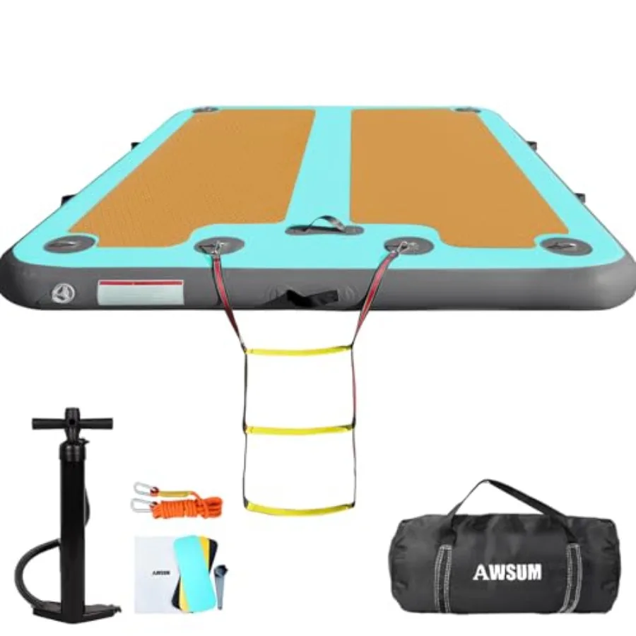 

Надувной плавучий док 8-10 футов с нескользящей поверхностью из ЭВА, надувная платформа для плавания на озере, в бассейне, на пляже, в океане