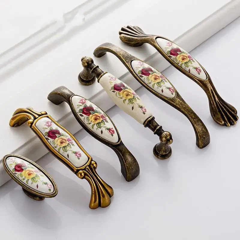 Sleek Design Cabinet Pulls 1 Set Easy to Clean Furniture Handles for Wardrobe Closet Cupboard Restaurant Kitchen Door