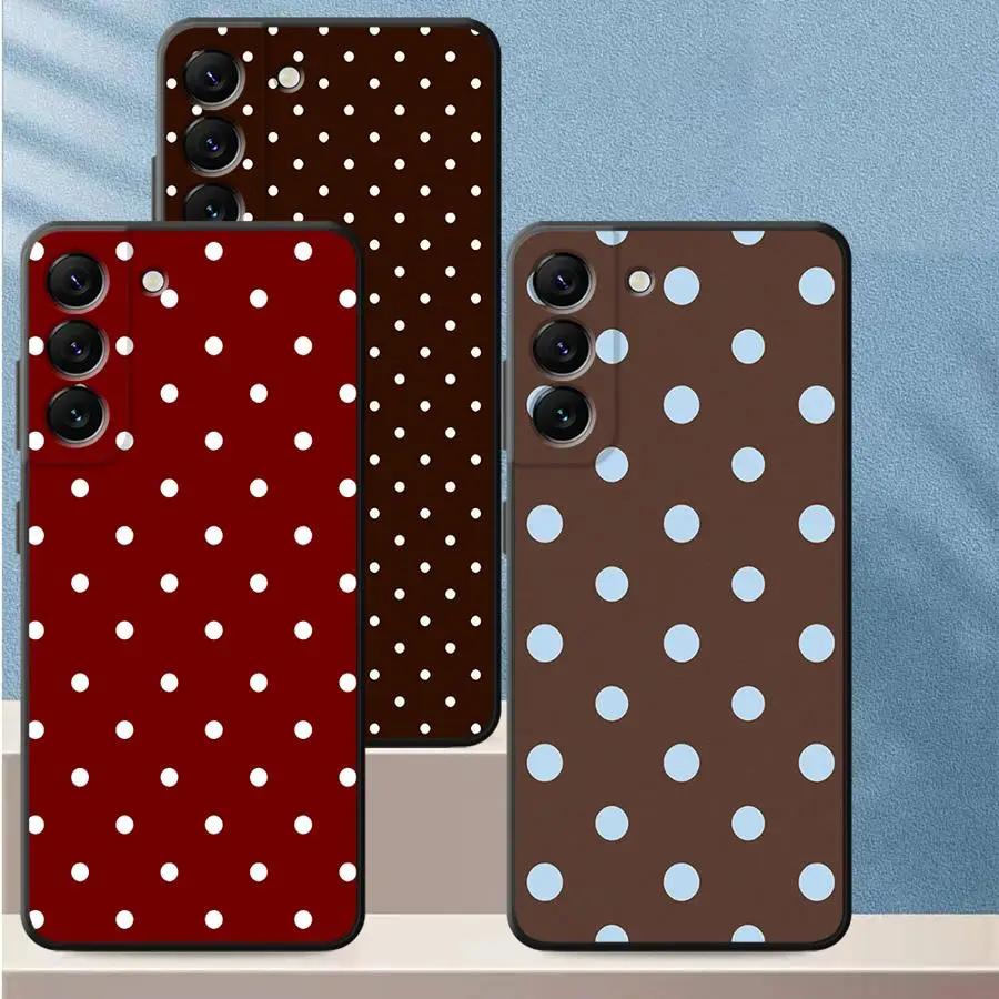 Retro Polka Dots Case for Samsung Galaxy A57 A32 A53 A35 A23 A26 A52 A36 A73 A51 A55 A37 A22 A24 A25 Phone Cover A71 A72