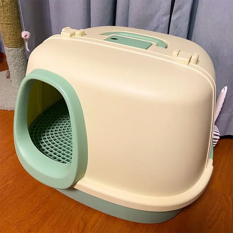 Cat Bedpans Hallway Litter Box Super Large All Half Enclosed Spatter-Proof Litter Box Odor-Proof Litter Proof Baby Cat Toilet