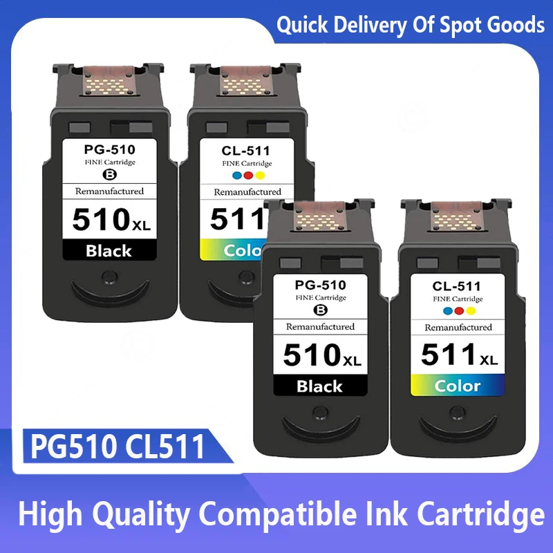 cartucho de tinta compativel para impressora canon pg 510 cl 511 xl pixma ip2700 mp330 mp480 mp490 mp492 mp495 mp499 01