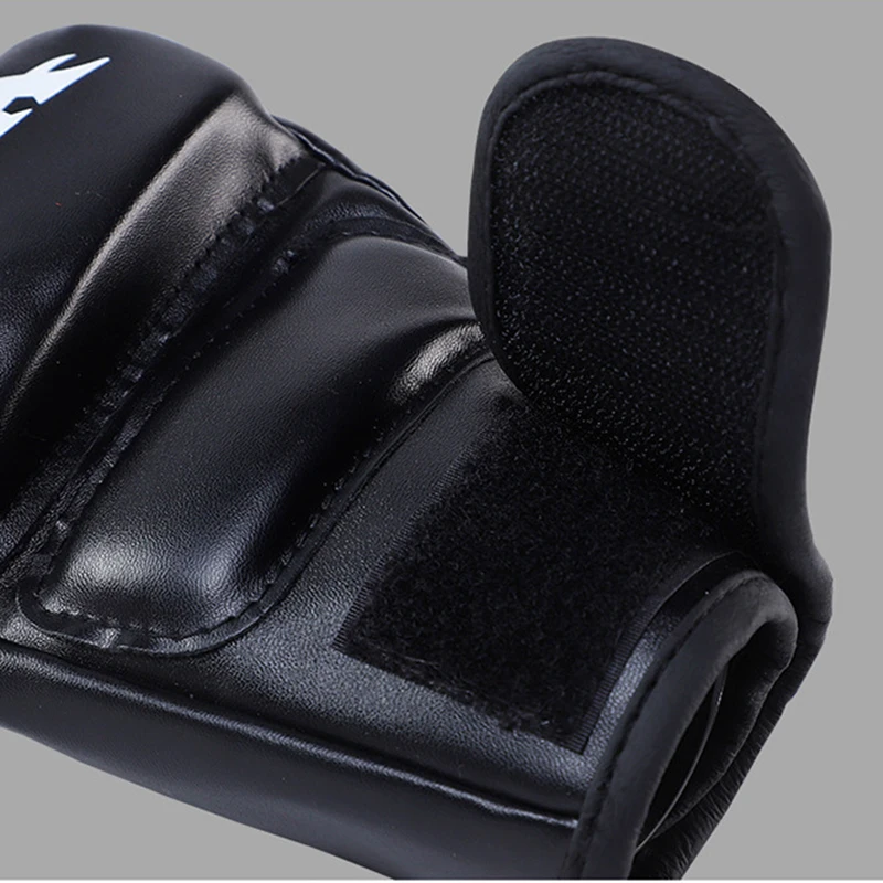 Guantes de boxeo profesionales de medio dedo para adultos, Mma, Muay Thai, Sanda, guantes de entrenamiento transpirables, guantes de lucha