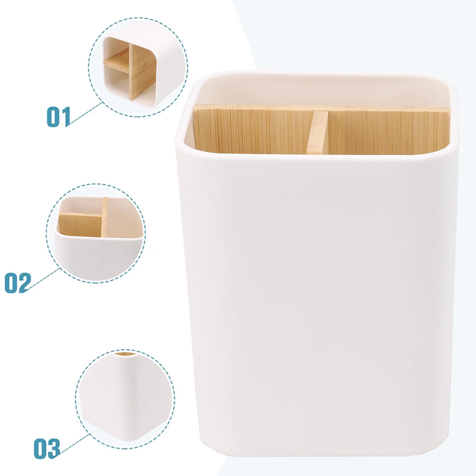 1pcs 3 Slots Bathroom Toothbrush Holder Wooden Toothpaste Holder Storage Box Toothpaste Wwwwwwwwwwwwwwwwwwwwwwwwwwwwww