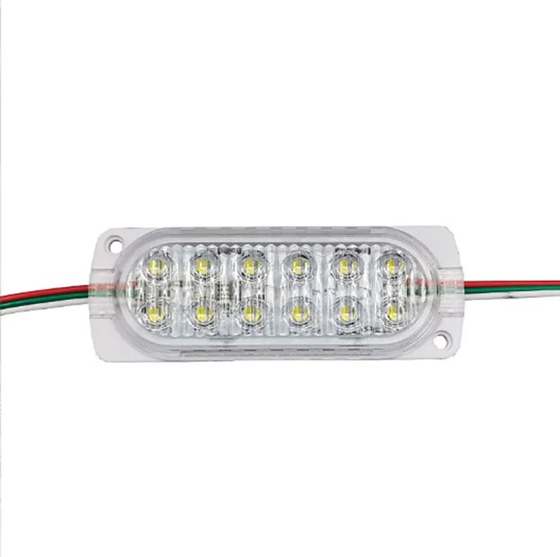 

100pcs 12led car light Truck side light 2835 12V 24V Stroboscopes For Auto DRL Car Truck Car Cargo box contour light LED strip