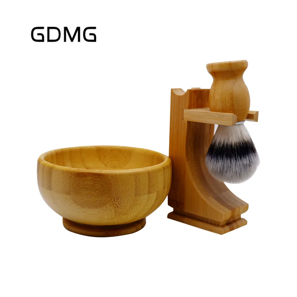 

GDMG brush-Men's Beard Brush Set Shaving Brush Stand Bowl Men's Beard Care Tools Men's Barber Beard Tool Good Gift for Father