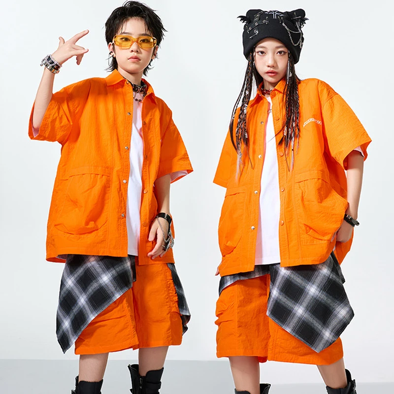 

4-цветная детская одежда для бальных танцев, костюм для джазовых танцев для девочек, одежда для танцев в стиле хип-хоп для мальчиков, детская уличная одежда Kpop SL13363