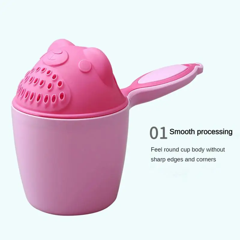 Cute Cartoon Baby Bath Caps Toddle Shampoo Cup Children Bathing Bailer Baby Shower Spoons Child Washing Hair Cup Kids Bath Tool