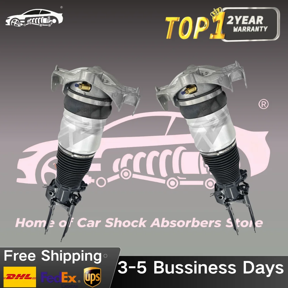 Pair Front Air Suspension Shock Struts For Audi Q7 VolksWagen Touareg Porsche Cayenne 9PA 2003 - 2016 95534304431 95535840300