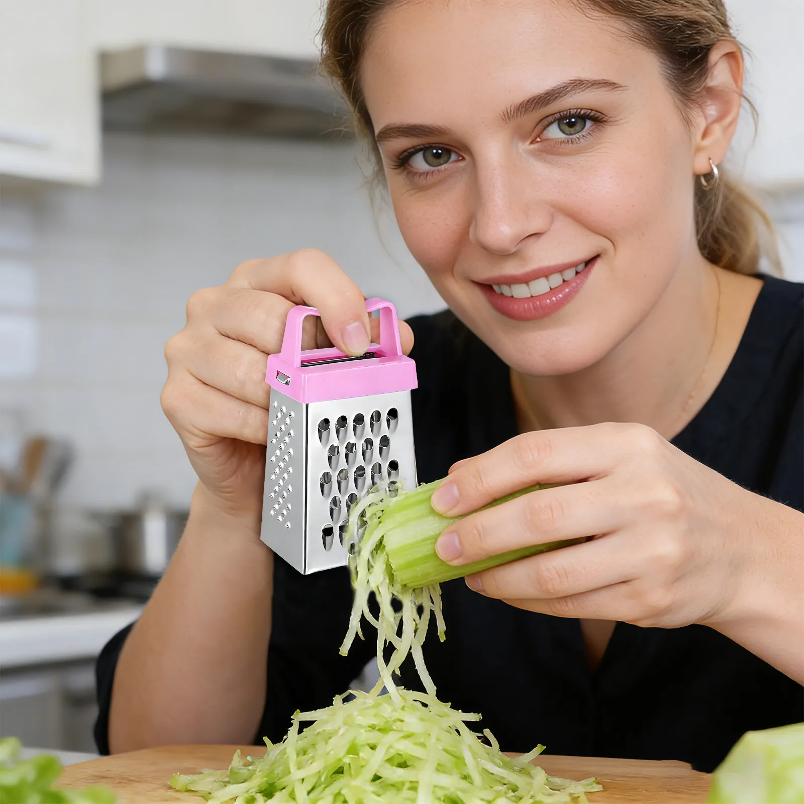 Mini Cheese Grater Stainless Steel Kitchen Grater Non Slip Handle Multifunction Vegetable Slicer Shredder Cutter Food Grating