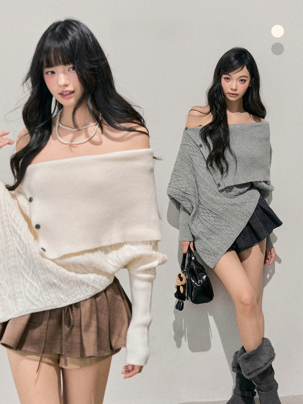 

Aomalm Women's Knitted Twist oulder Sweater Asymmetrical Regular Fit Winter Faion Gentle Sle Online Exclusive Polyester...