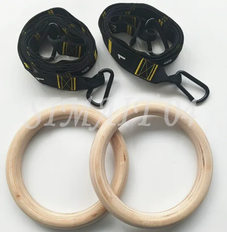 Weight fitness training gymnastics rings gym rings adjustable digital strap pull ring suit workout