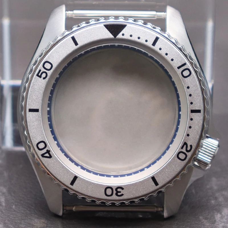 

Silver 42mm NH35 Watch Case Aluminum bezel Sapphire Glass For NH35 NH36 4R36 Movt Mod skx007 case Black/Blue/Green chapters Ring