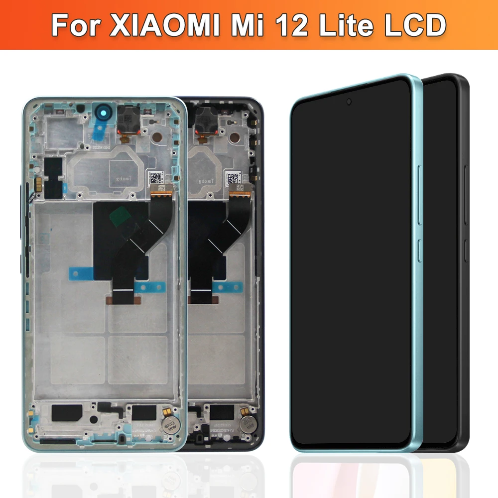 Super AMOLED For Xiaomi Mi 12 Lite LCD Display Touch Screen Panel Digitizer Replacement 6.55\