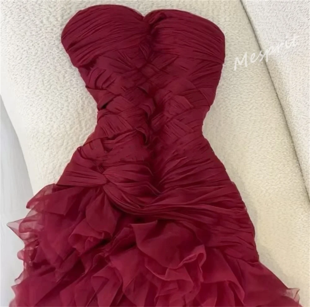 Customized  Customized   Exquisite Sweetheart A-line Brush es Layered Draped Skirts Tulle Customized