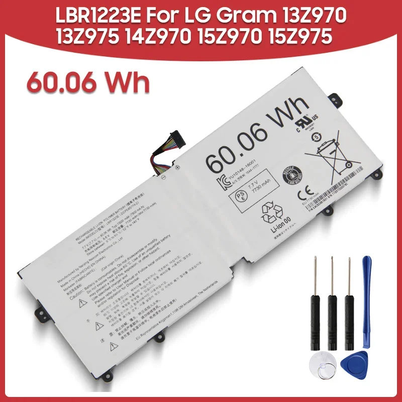 

Replacement Battery 60.06Wh LBR1223E For LG Gram 13Z970 13Z975 14Z970 15Z970 15Z975 60.06Wh Rechargeable Batteries