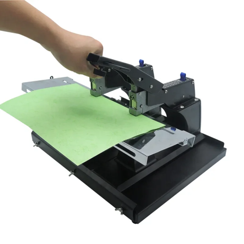 Manual Stapler with Double Saddle Stitching Desktop Stapler Machine Professional Heavy Duty Binding Tool for Office School