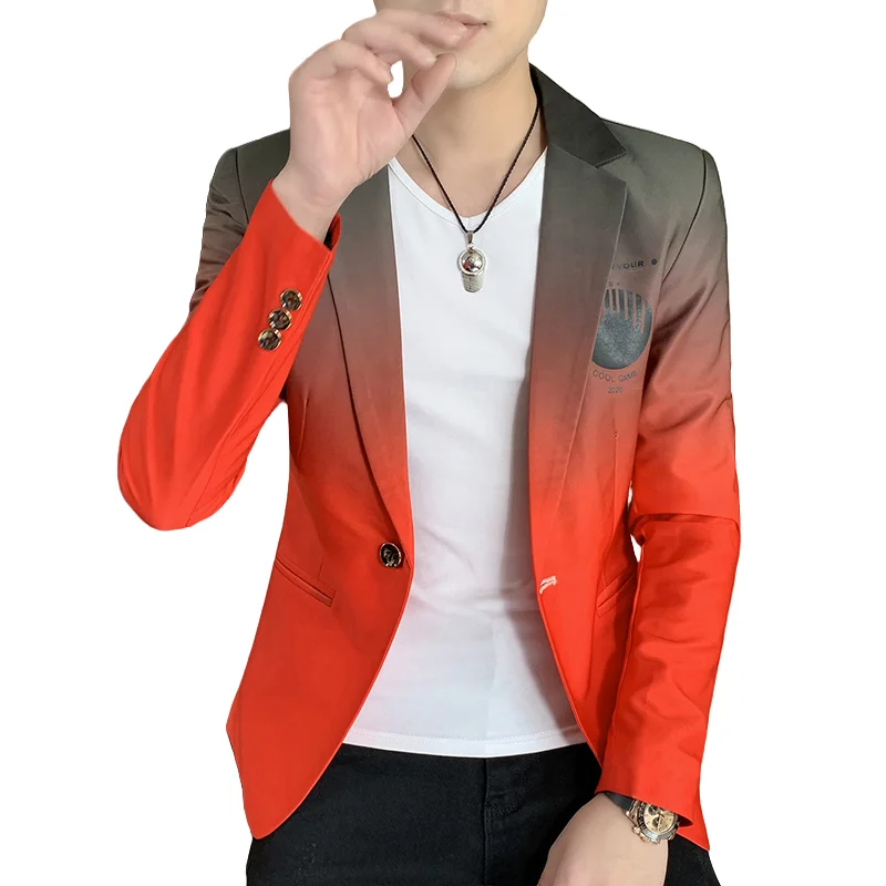 Blazer da uomo Moda Lavoro all'aperto Tutto Gentiluomo Affari Versione coreana Tempo libero Viaggi Festa Giacca da ospite di matrimonio slim fit