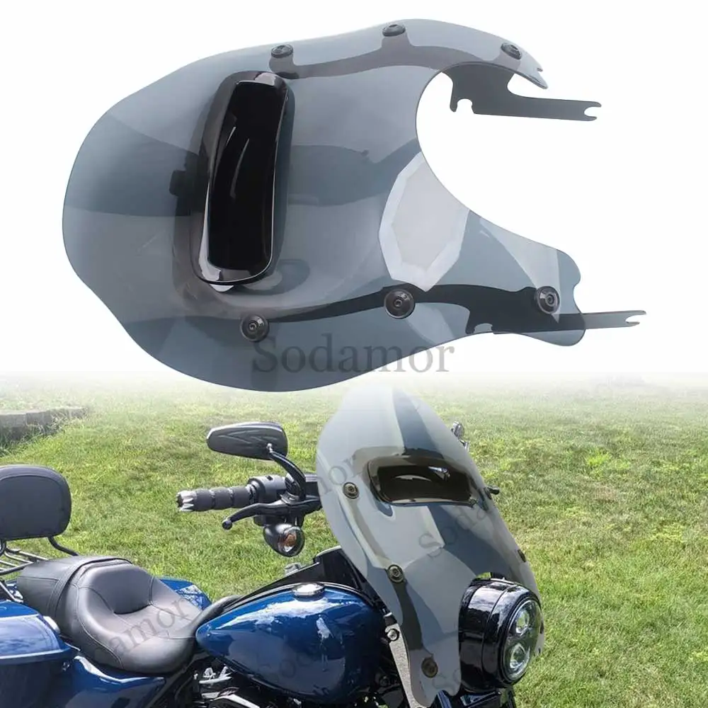 Front Fairing Windscreens W/ Vent Kits For Harley Road King Classic Special FLHR FLHRC FLHRXS 1994-2025 Wind Splitter Windshield