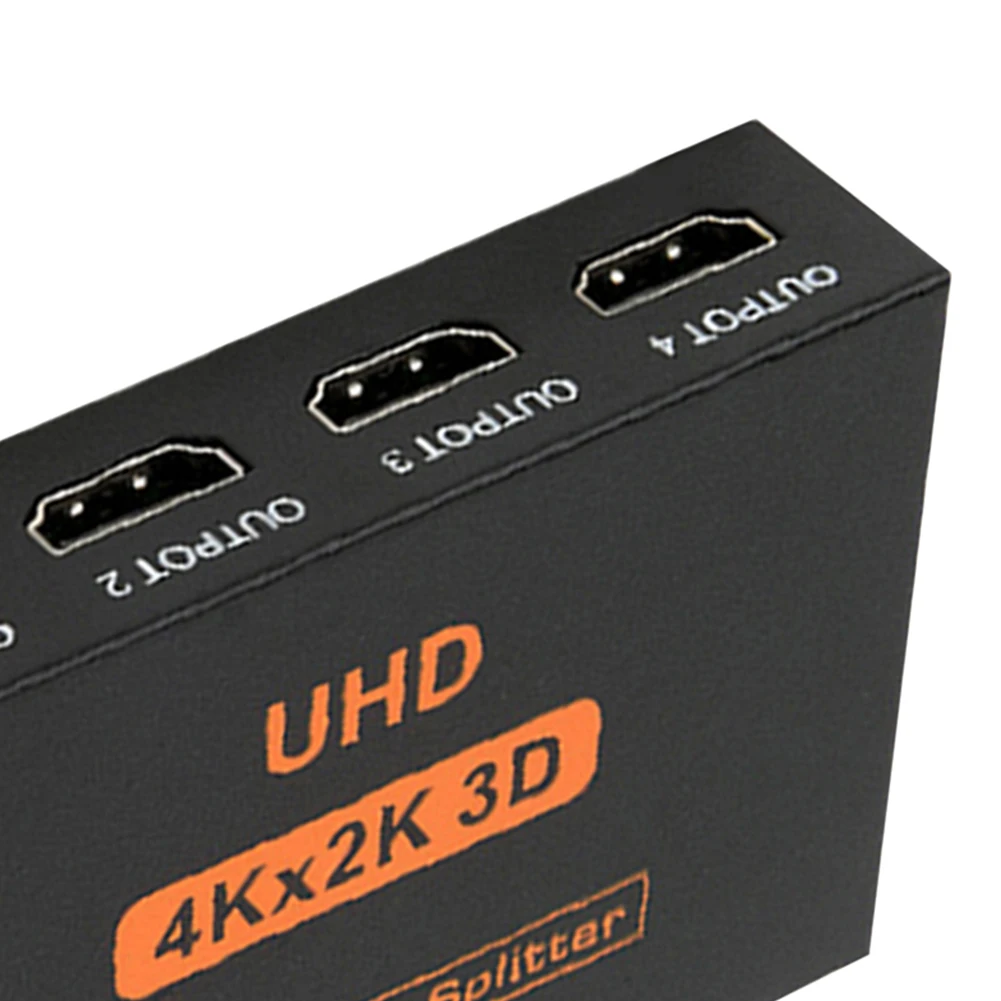 Distribuidor de señal compatible con HDMI 4K 30HZ, convertidor de pantalla Dual 1080P, conmutador de vídeo 1 en 4 salidas, HDCP para HDTV, DVD, PS3, Xbox