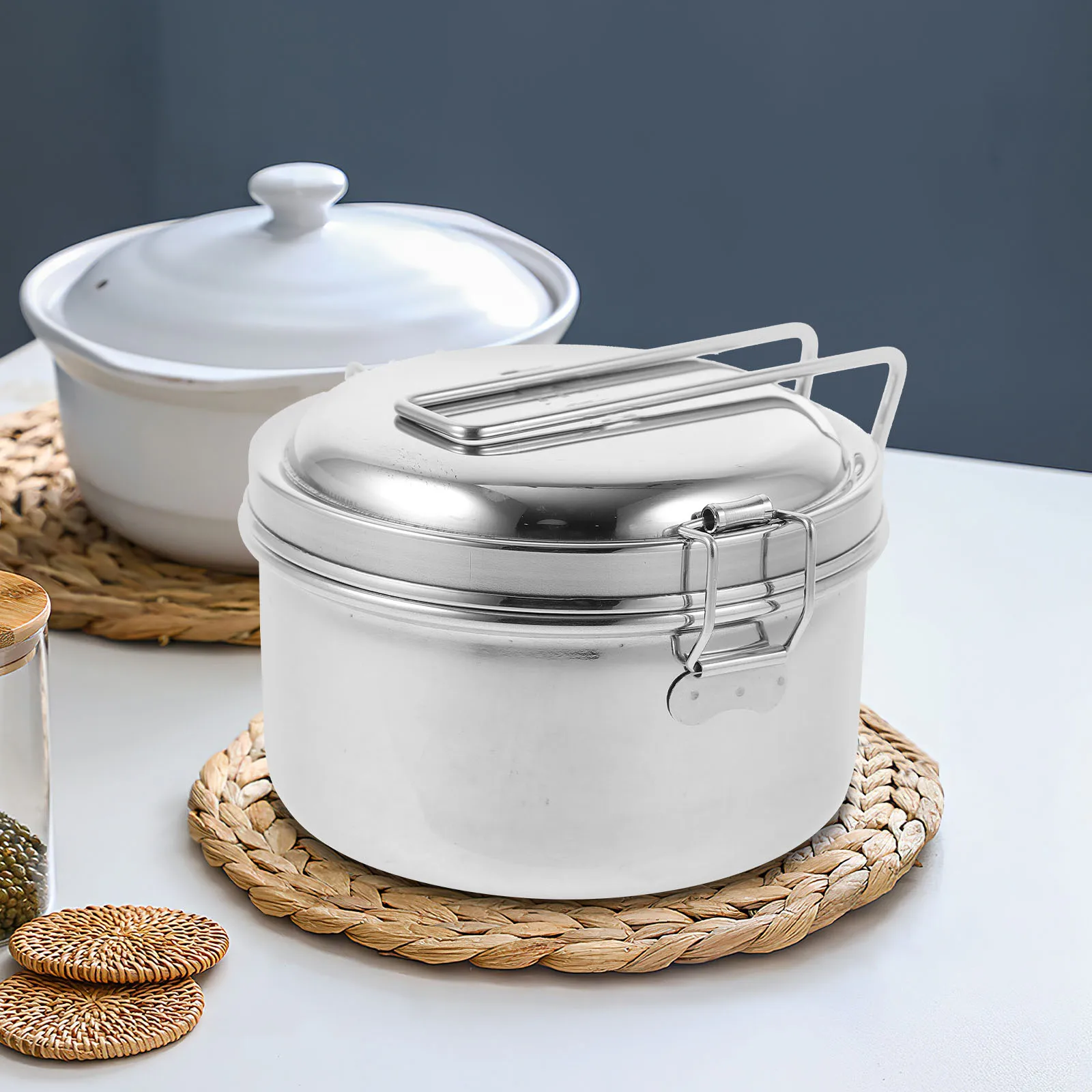 

Stainless Steel Lunch Box Food Containers Meal Boxes Leak-proof Bento Case with Lids Metal Japanese-style Student