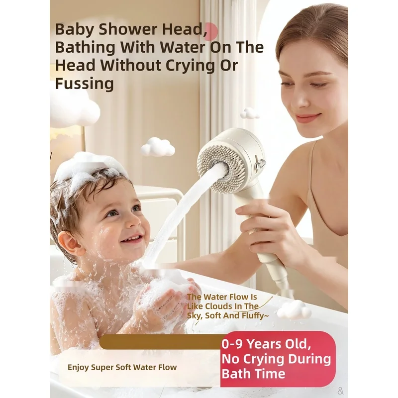 Children’s showerhead—specialized bathing tool for babies and infants, with a filtering shower nozzle; eligible for national...