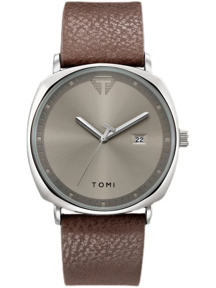 Montre carrée au design minimaliste pour homme, mode rétro, dominatrice, tempérament simple, minimaliste et décontractée