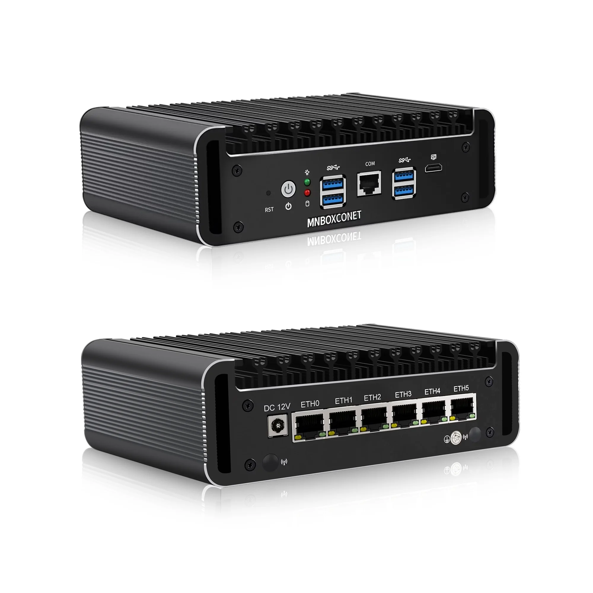 Мини-ПК MNBOXCONET 6 x 2,5 ГБE LAN, Core i5 1135G7, четырехъядерный брандмауэр безвентилятора, промышленный аппаратный компьютер с микроприбором