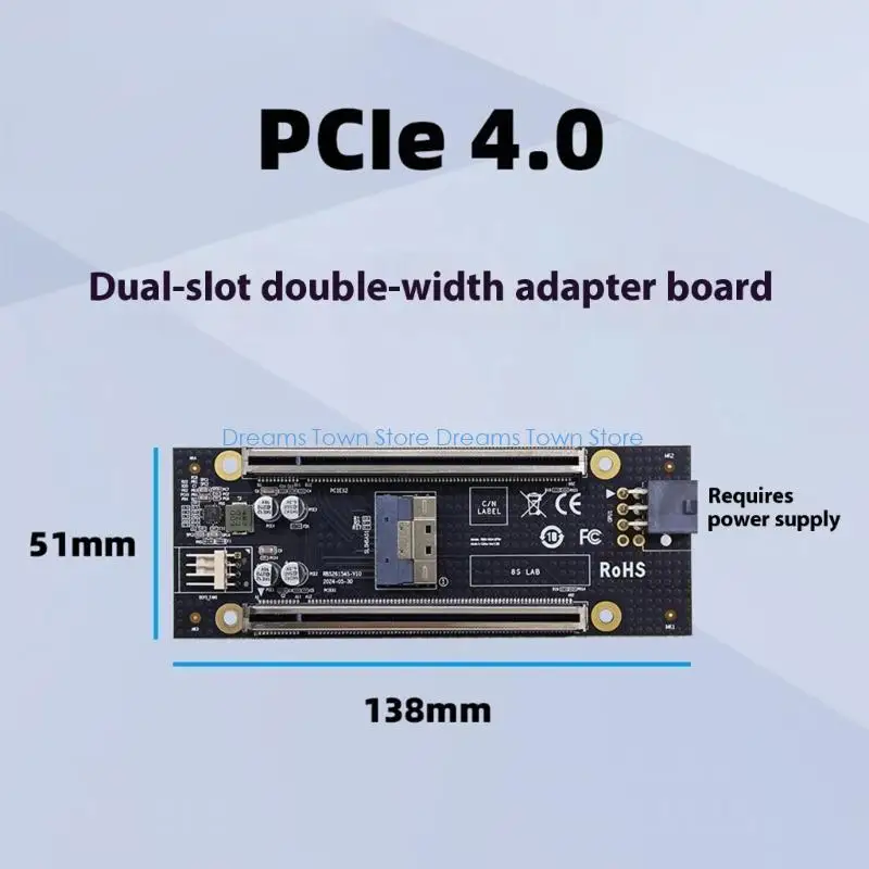 adaptador bifurcación PCIe .0 HX6A admite tarjetas video y almacenamiento NVMe
