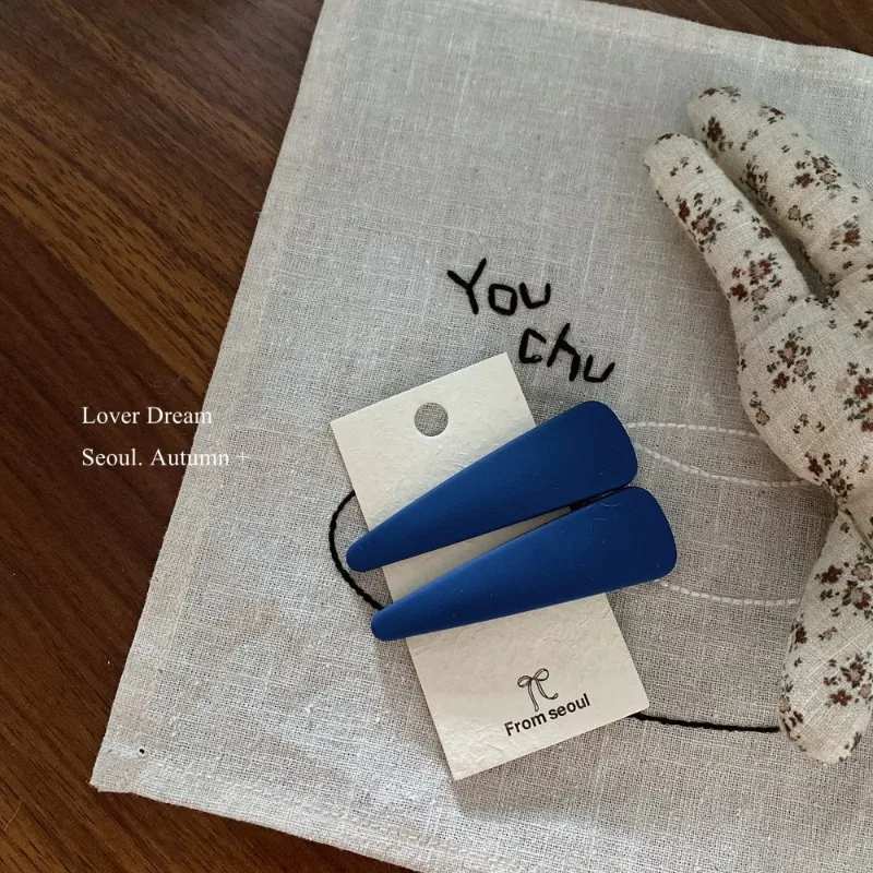 Coreano autunno inverno opaco geometrico fermagli per capelli a becco d'anatra minimalista antiscivolo frangia fermagli per capelli laterali accessori per capelli moda