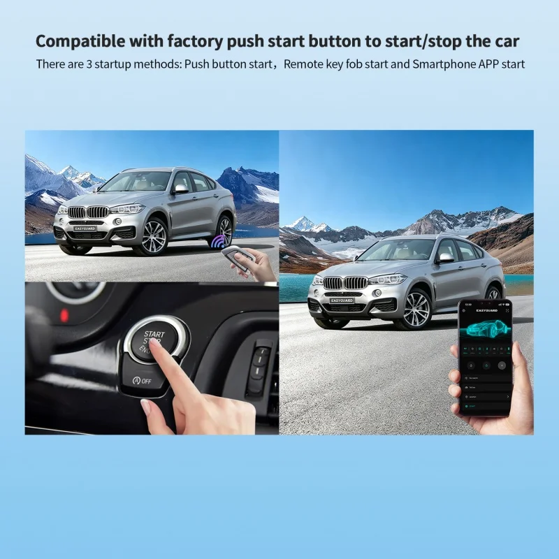 EASYGUARD Phone APP CAN BUS PKE Remote Starter Fit for BMW 1/2/3/4/5/6/7/8 Series M2/M3/M4/M5/M8/X1/X2/X3/X4/X5/X6/X7