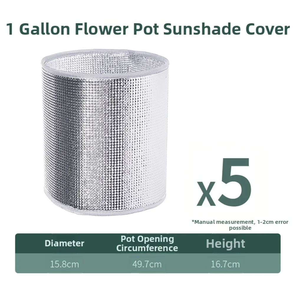 5 piece For flower pot insulation covers thickened aluminum foil film heat reflective and weather protective design