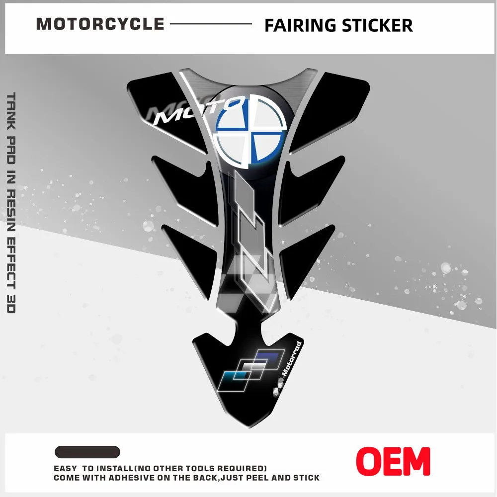 Reflective Sticker Decal Stereo 3D Motorcycle Fuel Tank Pad Cover Protector For HP GS S1000RR R1200GS