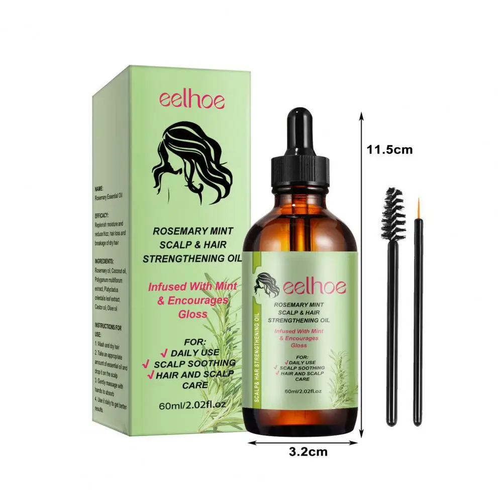 Óleo essencial de alecrim para o crescimento do cabelo, tratamento do couro cabeludo, nutritivo, tratamento da perda, equilíbrio