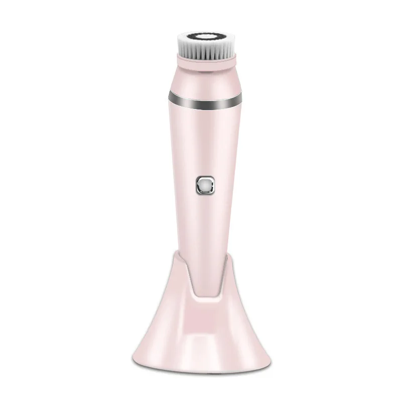 Escova facial recarregável à prova d'água, limpador de poros, instrumento elétrico de limpeza facial quatro em um