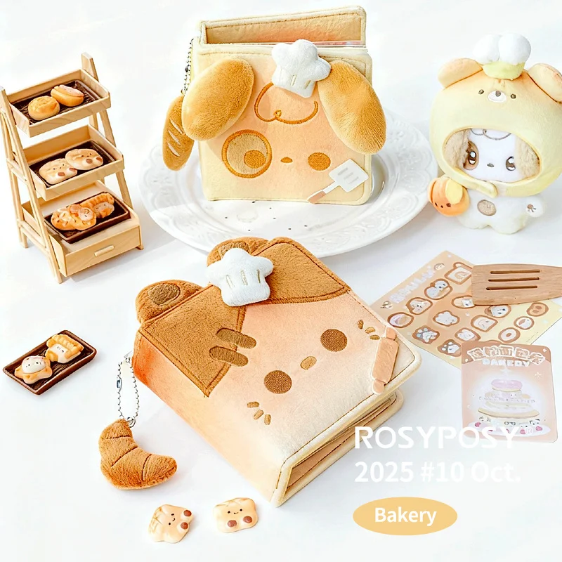 

Plush Baking Notebook ROSYPOSY Fragrant Soft Bread Loose Leaf Ins Cute Mini Journal