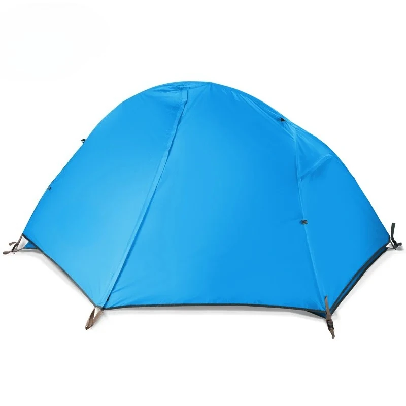 Outdoor Ultralight Cycling Tent 20D Double Layer Rainproof Backpacking Portable Single Tent Travel Camping With Mat