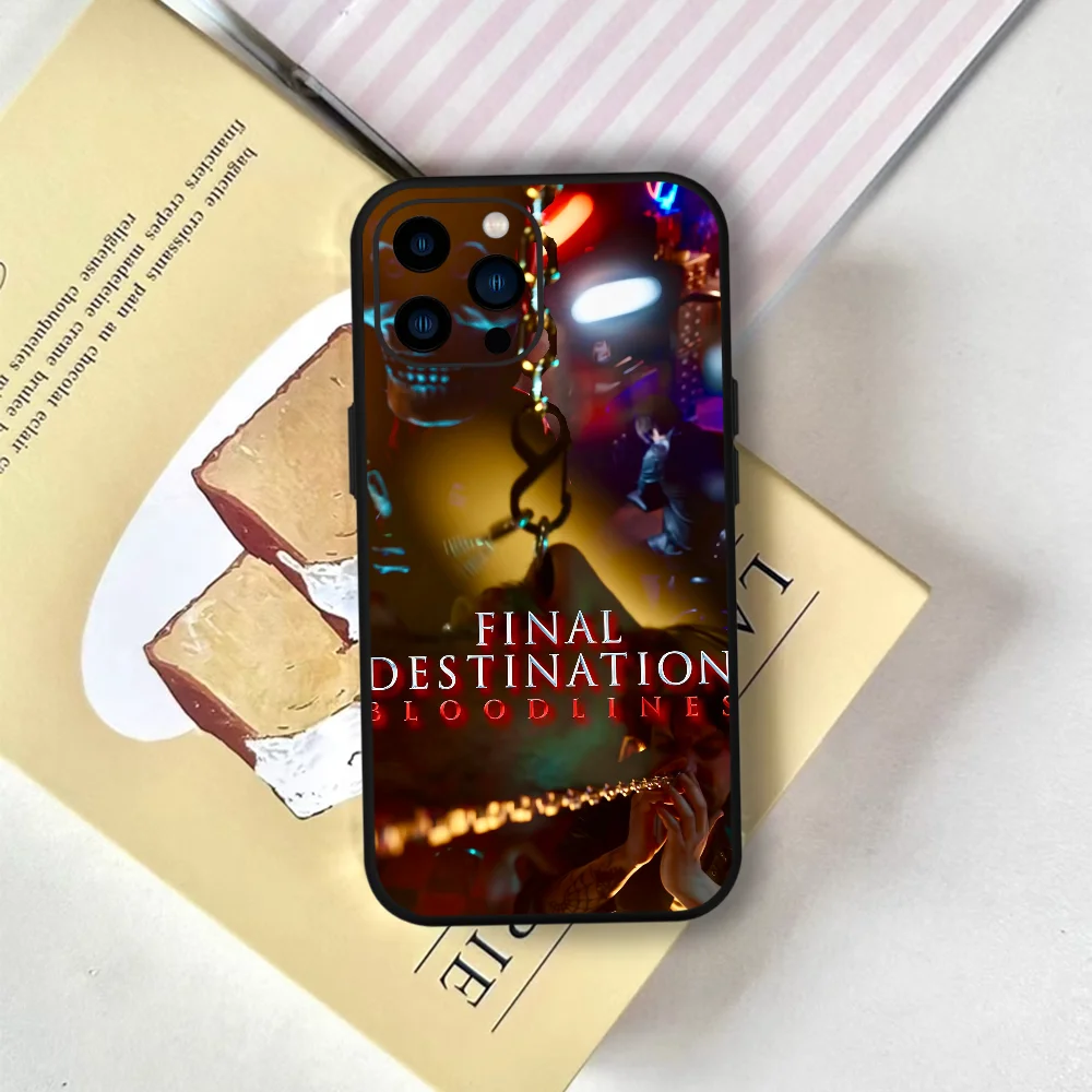 حافظة هاتف F-Final destination bloodlines FUNDA لهاتف آيفون 12 11 13 14 15 16 17MINI Max Pro Plus غطاء أسود من السيليكون الناعم